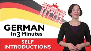 Learn German  German in Three Minutes  How to Introduce Yourself in German [upl. by Richey]