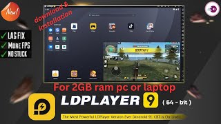 HOW TO DOWNLOAD LDPlayer 9 IN PCLAPTOP  LDPlayer 9 Version For Low End PC For FREE FIRE  2GB RAM [upl. by Krug]