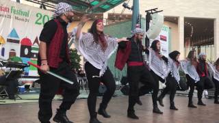 Houston Palestine Festival 2017 AlHurriyah Dabke group [upl. by Linehan658]