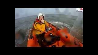 Cullercoats lifeboat rescue stricken yacht at Tynemouth [upl. by Akehsyt617]