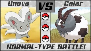 Normal Pokémon Battle UNOVA vs GALAR Pokémon SwordShield [upl. by Drona597]