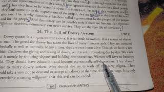 Evil of Dowry System paragraph essay class12 ncert haryanaboard cbse pgt english grammar [upl. by Atims]