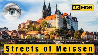 Germany in 4k walk Beautiful streets of Meissen Meißen 🇩🇪 HDR ASMR [upl. by Artkele159]