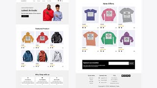 How To Make Ecommerce Website Using HTML And CSS  Create Responsive Website [upl. by Eimmat]