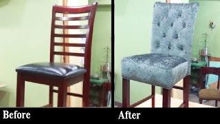 DIY  HOW TO REUPHOLSTER A CHAIR WITH A BUILT IN SEAT  ALO Upholstery [upl. by Orlov]