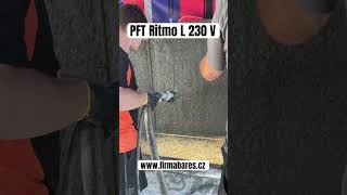 PFT Ritmo L plastering machine in work 👀 construction concrete plastering omitky mapei [upl. by Tsirc]