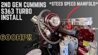 2nd Gen 59 Cummins Gets NEW S463 TURBO amp STEED SPEED MANIFOLD [upl. by Eelanaj72]