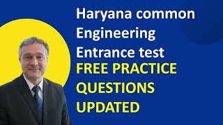 Haryana Common Engineering Entrance Test Free Practice Question and Answer [upl. by Fariss478]