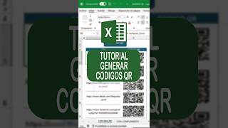 COMO GENERAR CODIGO QR EN EXCEL Excel Exceltips Exceltutorial Shorts Youtubeshorts Short [upl. by Airrehs]