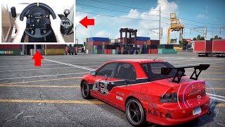 Need for Speed Heat Drifting at the Docks Tokyo Drift Evo Steering Wheel  Pedals Gameplay [upl. by Adnauq]