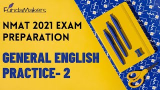 NMAT Specific English Practise 2  NMAT 2021 Exam Preparation [upl. by Annahsor]