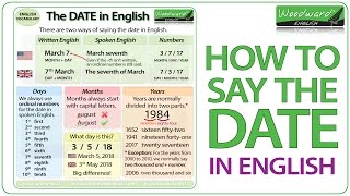 How to say the DATE in English [upl. by Aitat143]