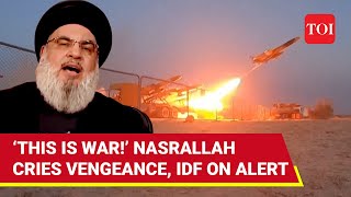 Hezbollah Boss Breaks Silence On Pager WalkieTalkie Blasts Declares War On Israel  FULL SPEECH [upl. by Carvey]