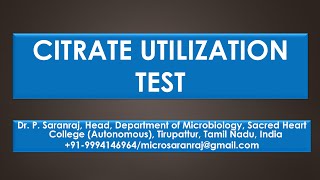 Citrate Utilization Test [upl. by Giguere]