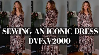 V2000 Diane Von Furstenberg Wrap Dress Sew Along Sewing the iconic designer sewing pattern [upl. by Yattirb]