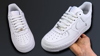 HOW TO BAR LACE NIKE AIR FORCE 1s BEST WAY [upl. by Nazario]