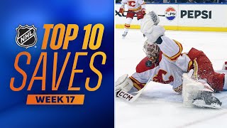 Top 10 Saves from Week 17  202324 NHL Season [upl. by Arhat285]