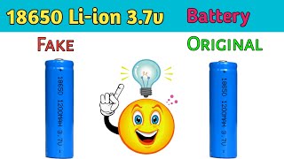 Battery liion 18650 37v Original FakeelectronicsVerma [upl. by Llerehs849]