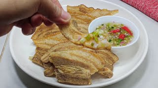 SIKRETO SA MASARAP AT SUPER CRISPY NA PORK BELLY CHIPS SIMPLE AND EASY LANG [upl. by Llenehc99]