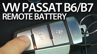 Volkswagen Passat B6 B7 CC changing key fob remote battery [upl. by Eireva98]