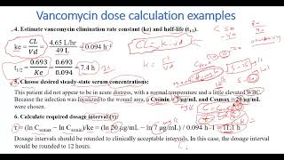 ‏‏Vancomycin Practice Problems  Clinical Pharmacokinetic Pharma D [upl. by Hump734]