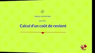 BTS MCO  BTS MUC  Gestion  Comment calculer un cout de revient avec un taux de marque [upl. by Carman]