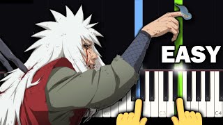 Naruto Shippuden Sad OST Samidare  EASY Piano tutorial [upl. by Groveman]