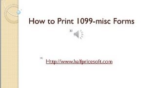 How to Print 1099 MISC Forms [upl. by Pavyer116]