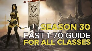 Diablo 3  Season 30 Fast Leveling Guide All Classes [upl. by Adlanor851]