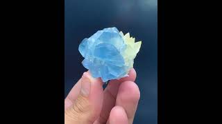 Blue CelestineCrystals  CelestineCluster  Calcite  MineralSpecimen [upl. by Aseneg]