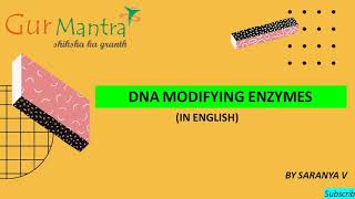 DNA Modifying Enzymes  Recombinant DNA Technology  GATE BT  Gurmantra [upl. by Pacificas863]