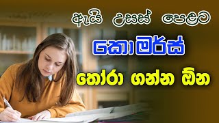 OL වලින් පසුව AL වලට Commerce කරන එකේ වැදගත්කම  Seminar 01  Commerce iskole [upl. by Erena]