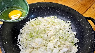 Cabbage with Eggs is better than pizza Easy and quick Cabbage Recipe [upl. by Jonis]