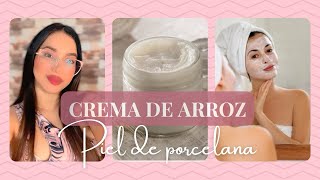 crema DE ARROZ para una PIEL COREANA  aclara las zonas oscuras [upl. by Ahsihat850]