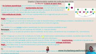 item 4 4bis resume chiral et achiral representation de cram enantiomere TLQDBac [upl. by Skipton294]