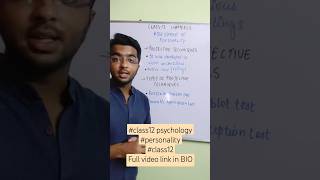 One shot Must watch  assessment of personality class 12 psychology chapter 2 Projective Techniques [upl. by Arraeis]