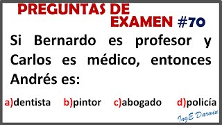 Pregunta de examen analogías y razonamiento  PE 70 [upl. by Greyson]