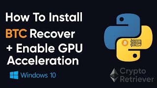 BTCRecover Installation  GPU Acceleration on Windows To Recover All Crypto Wallets [upl. by Jahdiel]