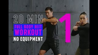 20 Min Full Body HIIT Workout 1  Intense Fat Burning amp Toning Cardio  No Equipment [upl. by Eisdnyl]