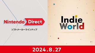 Nintendo Direct ソフトメーカーラインナップ＋Indie World 2024827 [upl. by Nuli]