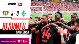 ¡LEVERKUSEN ES CAMPEÓN POR 1° VEZ EN SU HISTORIA EN LA BUNDESLIGA  Bayer L 50 WBremen  RESUMEN [upl. by Adnarrim]