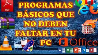 INSTALACION DE UTILITARIOS BASICOS EN UNA COMPUTADORA [upl. by Anelat501]