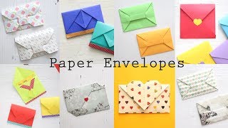 8 Easy Paper Envelopes  DIY Origami Tutorial  Ventuno Art [upl. by Garlinda217]