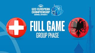 Switzerland v Albania  Full Basketball Game  FIBA U20 European Championship 2022  Division B [upl. by Celin73]