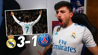 REACCIONES DE UN HINCHA REAL MADRID vs PSG 31  OCTAVOS DE FINAL CHAMPIONS LEAGUE [upl. by Tallia840]