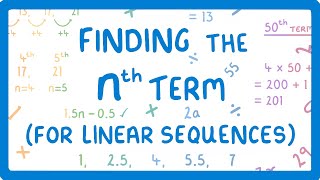 GCSE Maths  How to Write Expressions for the nth term of Arithmetic Sequences 55 [upl. by Nyladnohr]