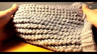 Gorro en telar circular  Beanie in circular loom  DIY English subtitled [upl. by Adnerb]