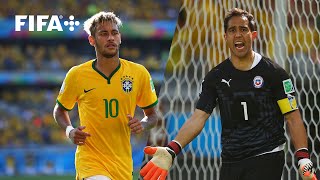 BRAZIL VS CHILE 2014 FIFA World Cup Penalty Shootout [upl. by Comyns136]