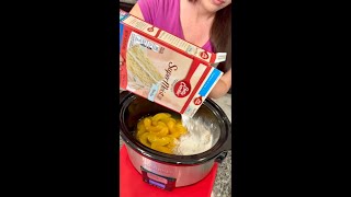 3 Ingredient Peach Cobbler 🍑 dessert easyrecipe peaches [upl. by Kuehnel]