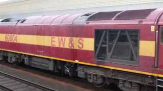 EWS 60004 being overtaken by The Lancs Links Railtour [upl. by Hailat]